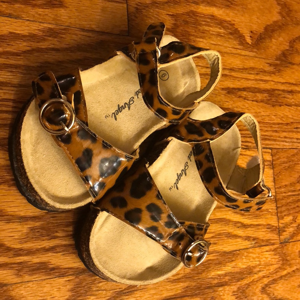 Girls Leopard Sandals